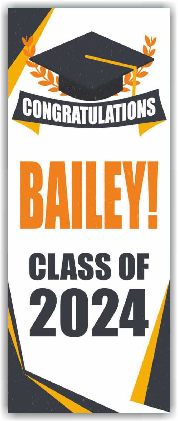 CLASS OF 2024 Advertising Banner Vinyl Mesh Sign School University Graduate