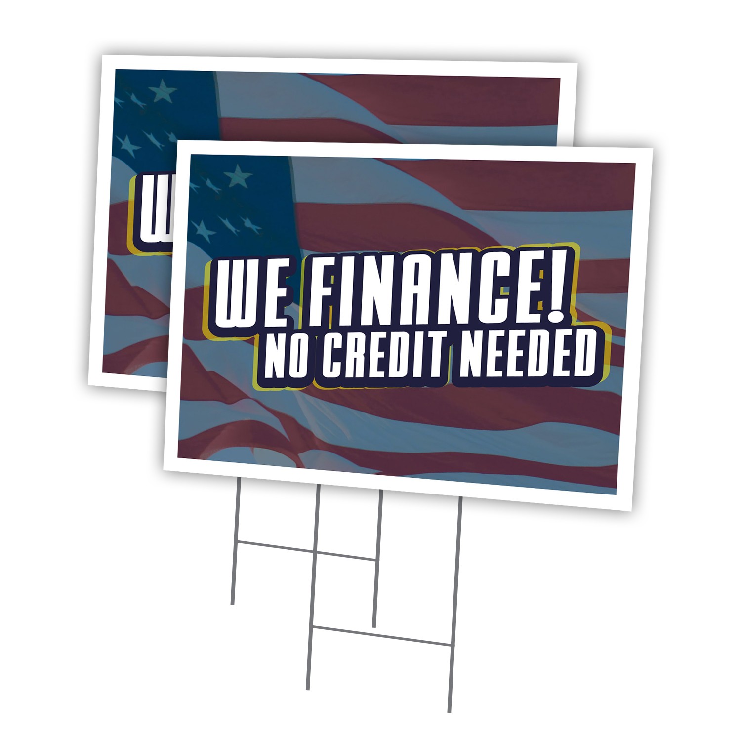 We Finance No Credit Needed Multi-Pack of Yard Signs & Stake Coroplast Auto Shop