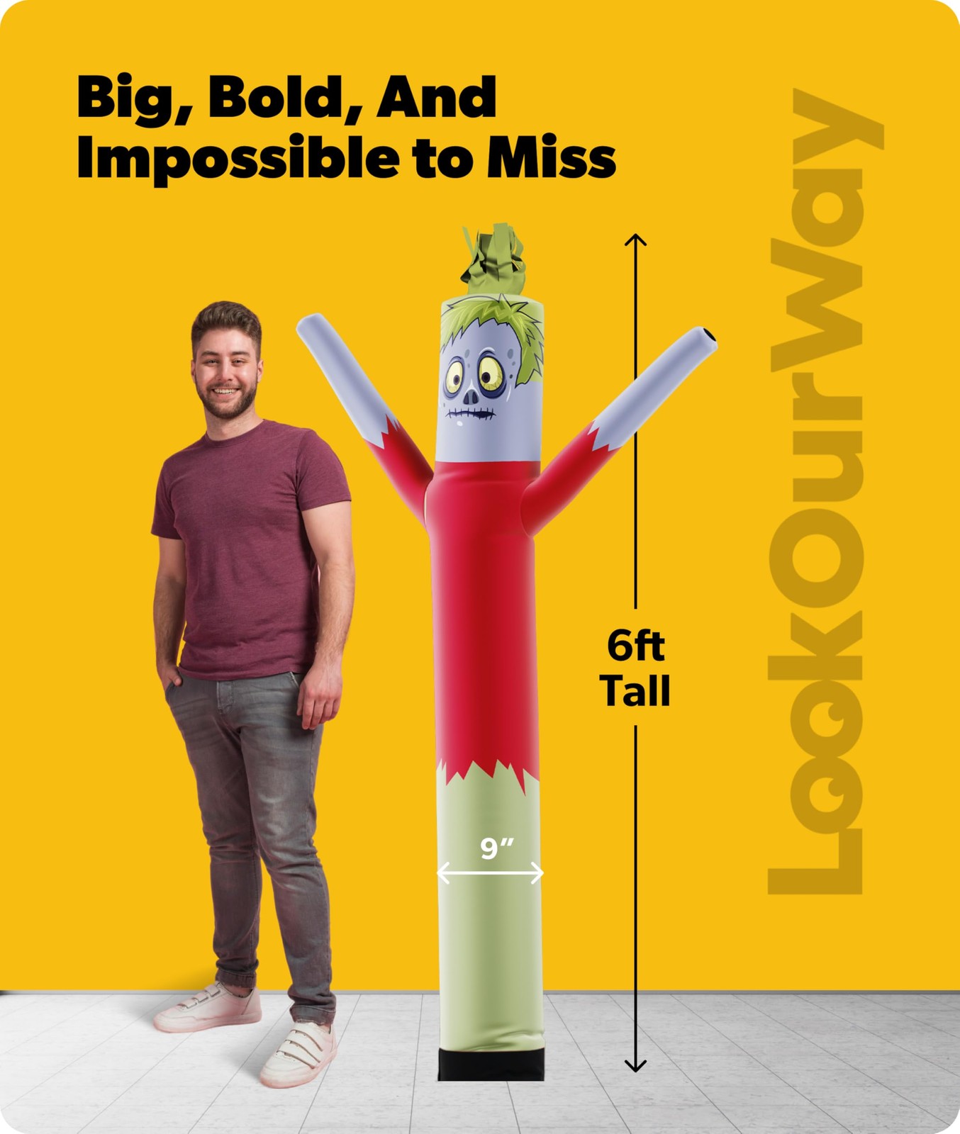 Lookourway Air Dancers Wacky Waving Inflatable Tube Man Attachment – 6 Feet