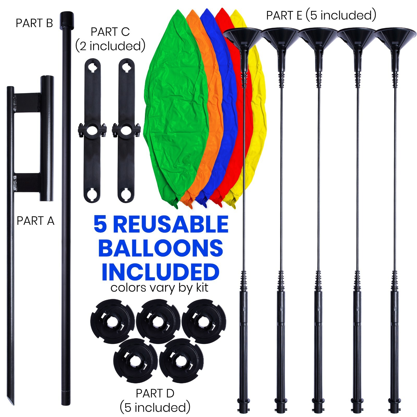 Reusable Balloon Cluster Kit Helium Free Balloons