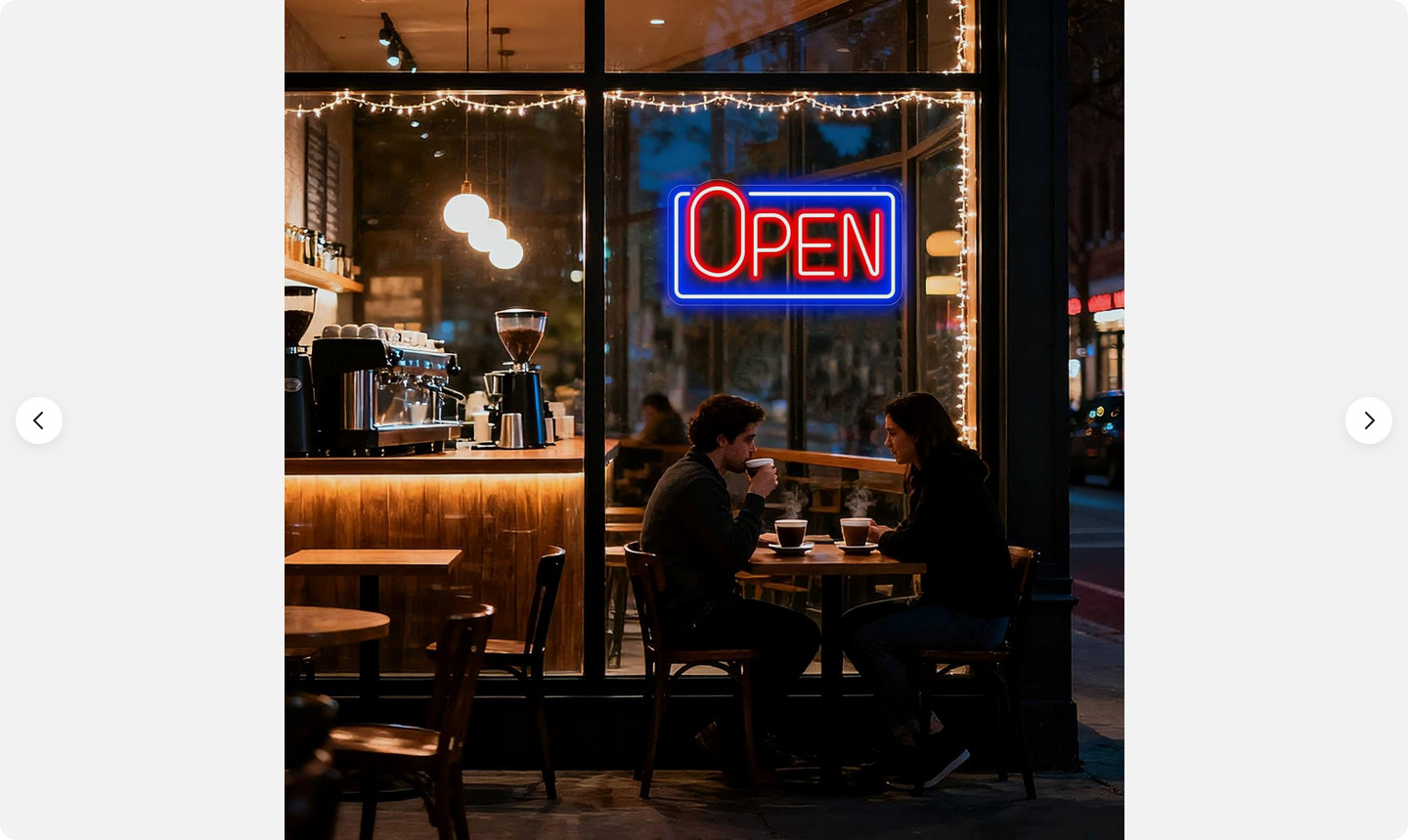 22&Prime; X 11.8&Prime; LED Neon Open Sign for Business Window, Light up Open Sign for Store