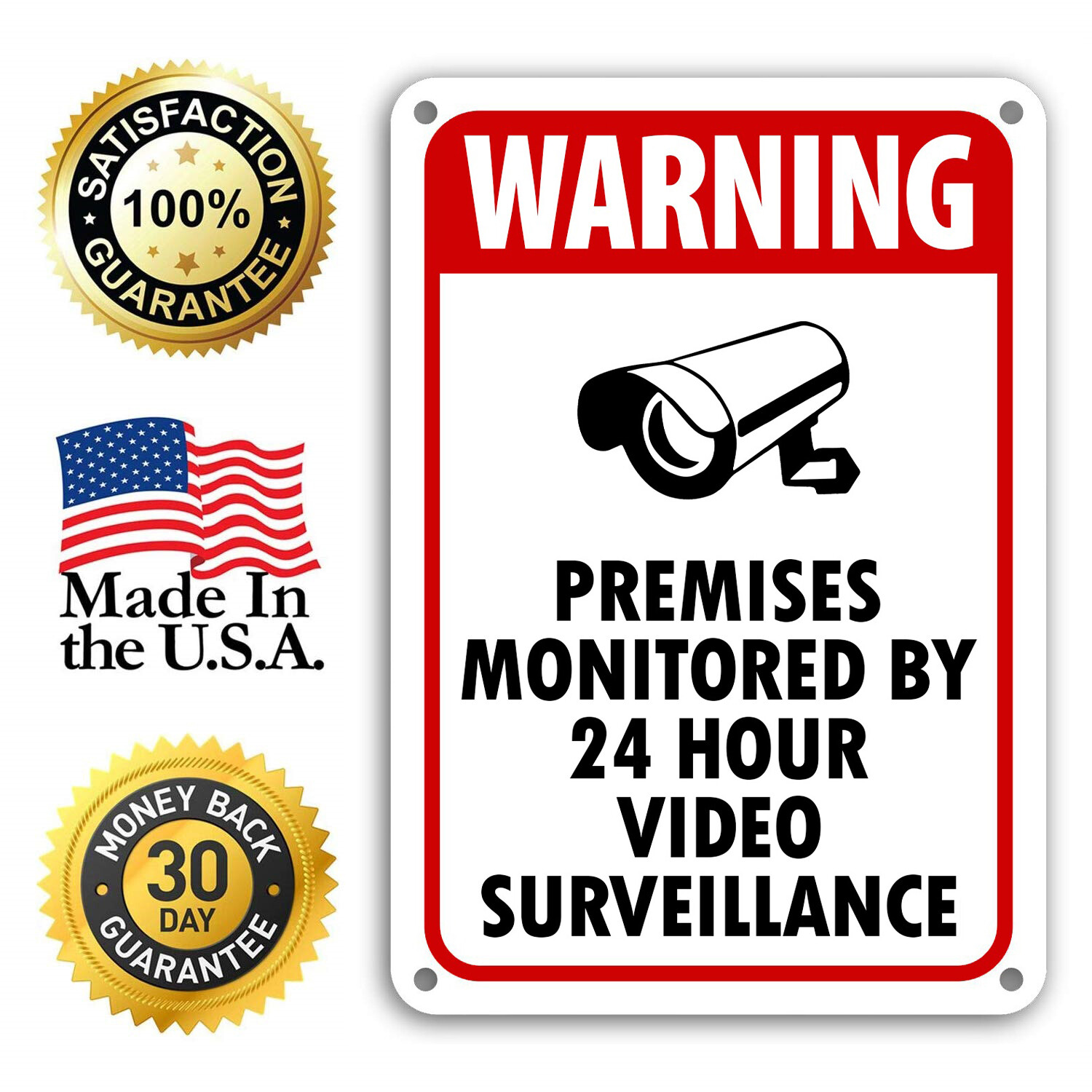 Surveillance Signs cctv Warning Signs 24 Hour Video Surveillance Sign 10 x 14
