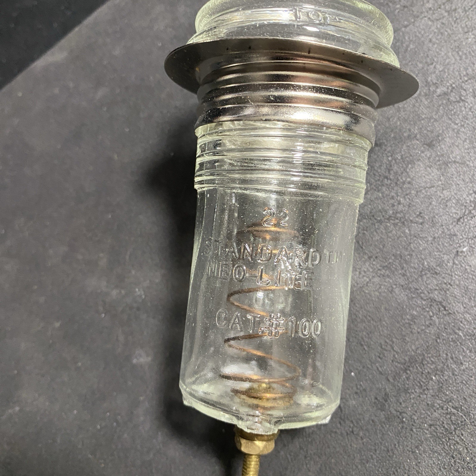 NEW Neon Sign Glass Housing #100 Insulator with Mounting Ring