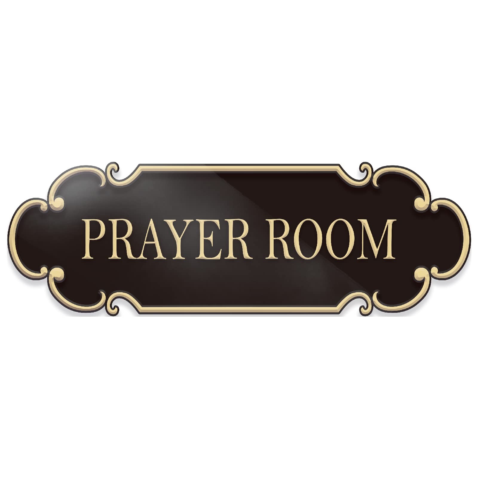 9×3 Inch Prayer Room Sign Self Adhesive Doorplate Church Office Wall Decor