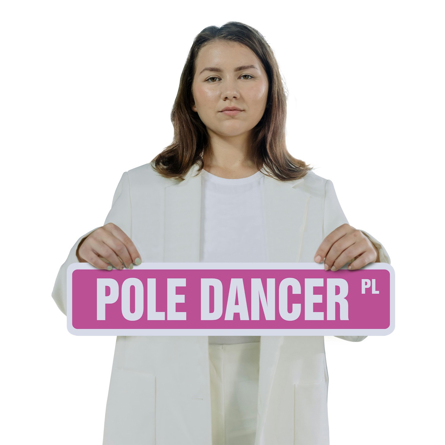 POLE DANCER Street Sign (2 Pack) Metal Plastic strip club stripper funny exotic