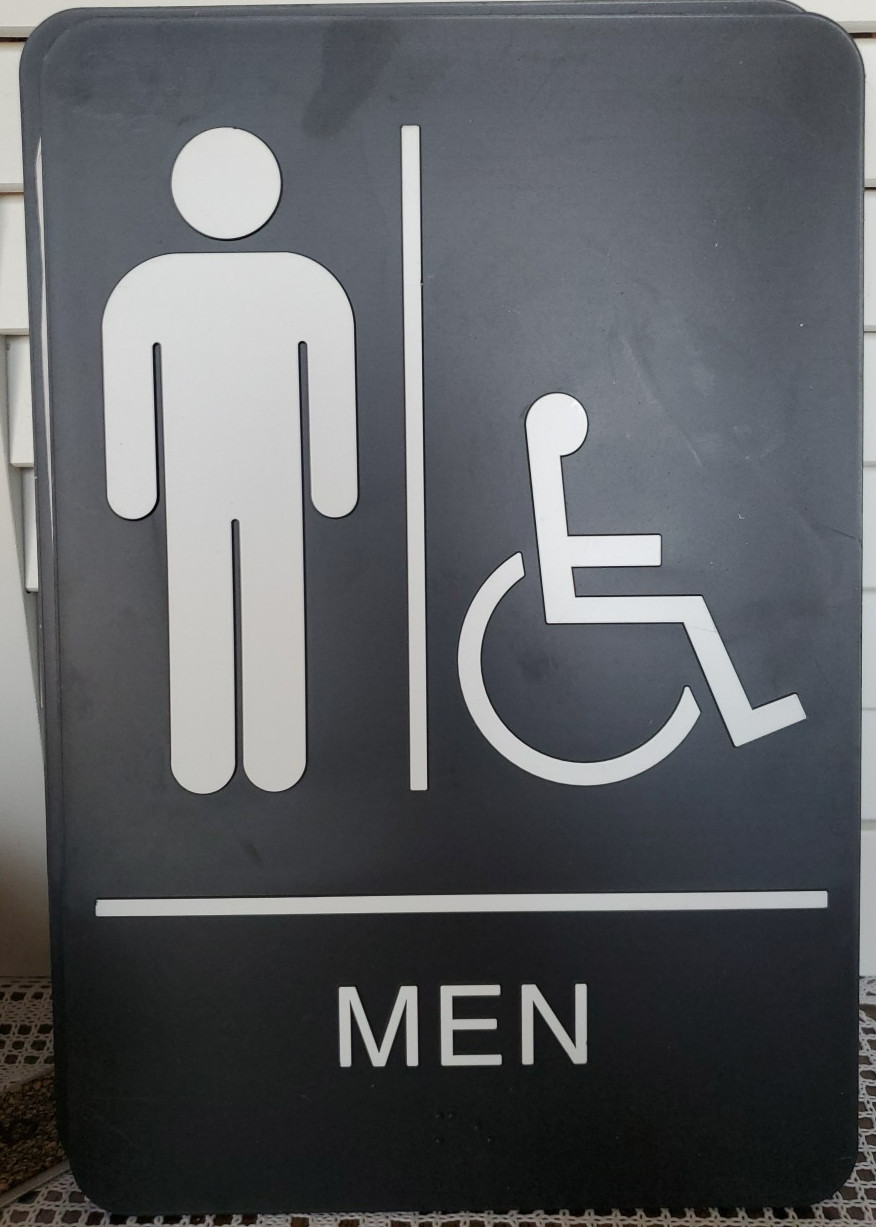 ​New 6×9 ADA Restroom Sign Choice of Men Women Accessible With Braille Public