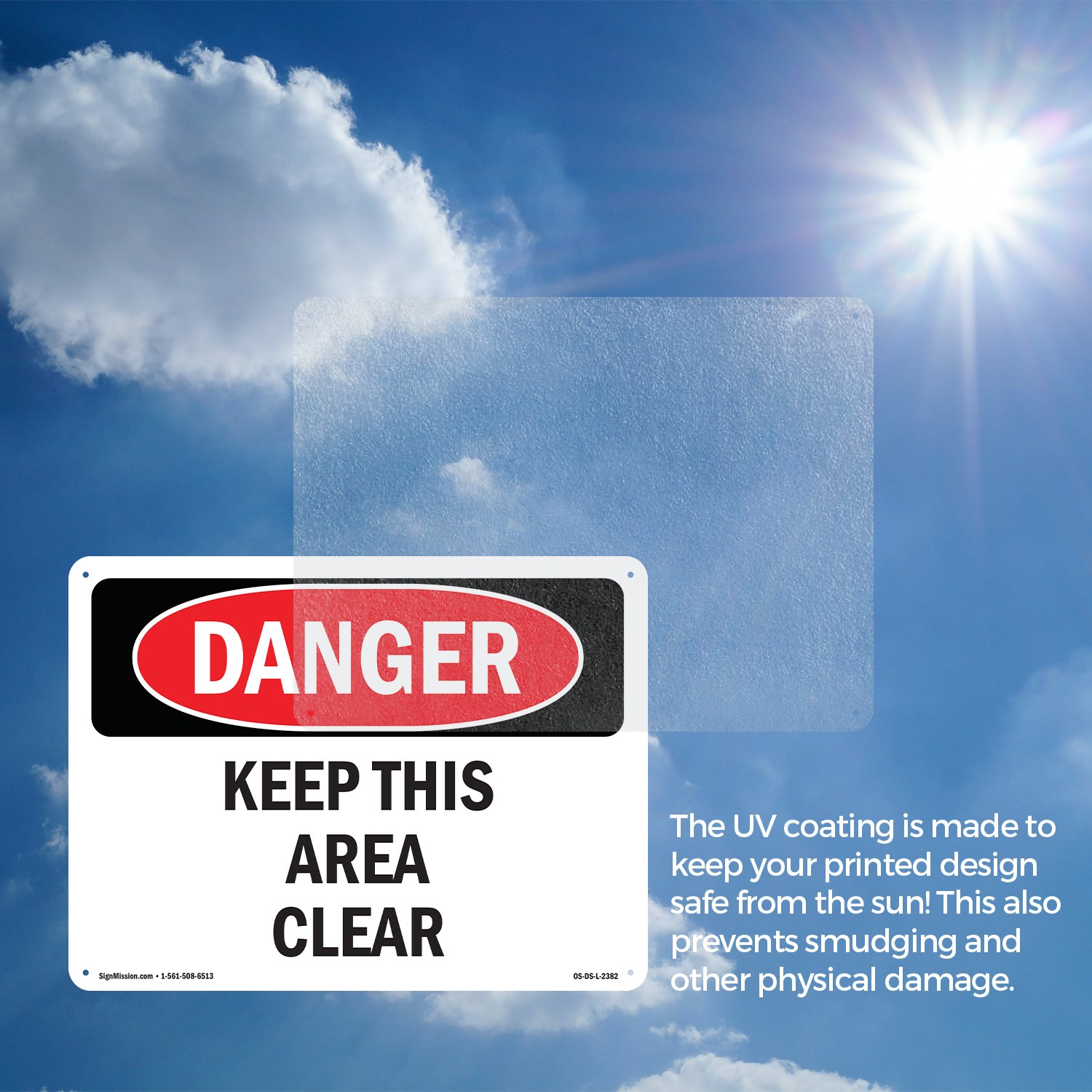 Keep This Area Clear OSHA Danger Sign Metal, Plastic, Or Decal – 5 or 10 Pack