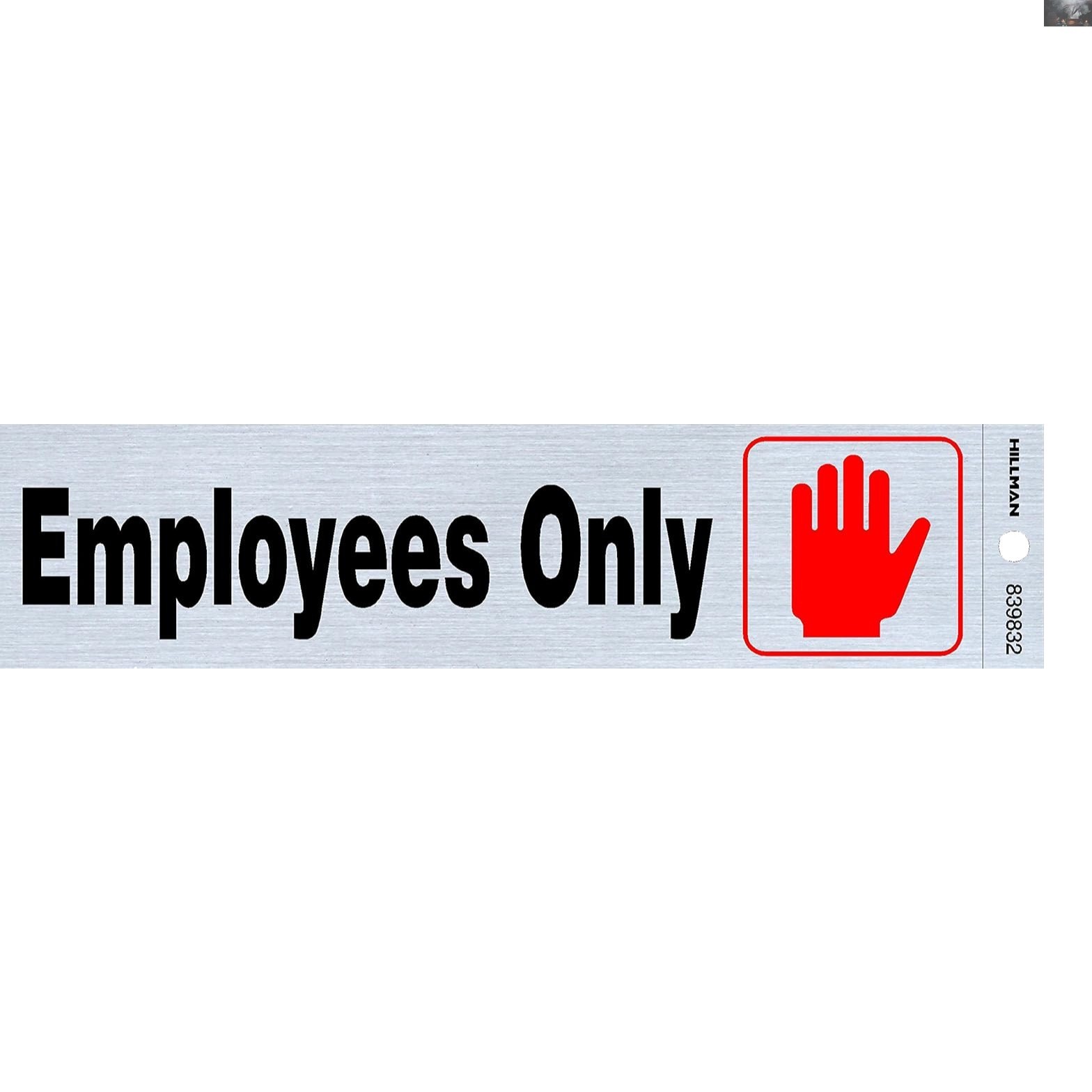 Bright Red and Black Employees Only Sign 2&Prime; x 8&Prime; – Ideal for Restricted Areas