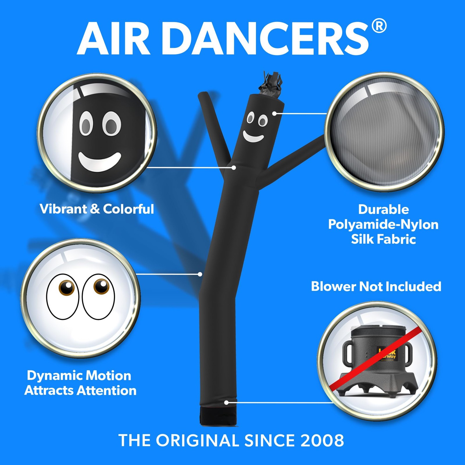 Lookourway Air Dancers Inflatable Tube Man – 10 Feet Tall Wacky Waving