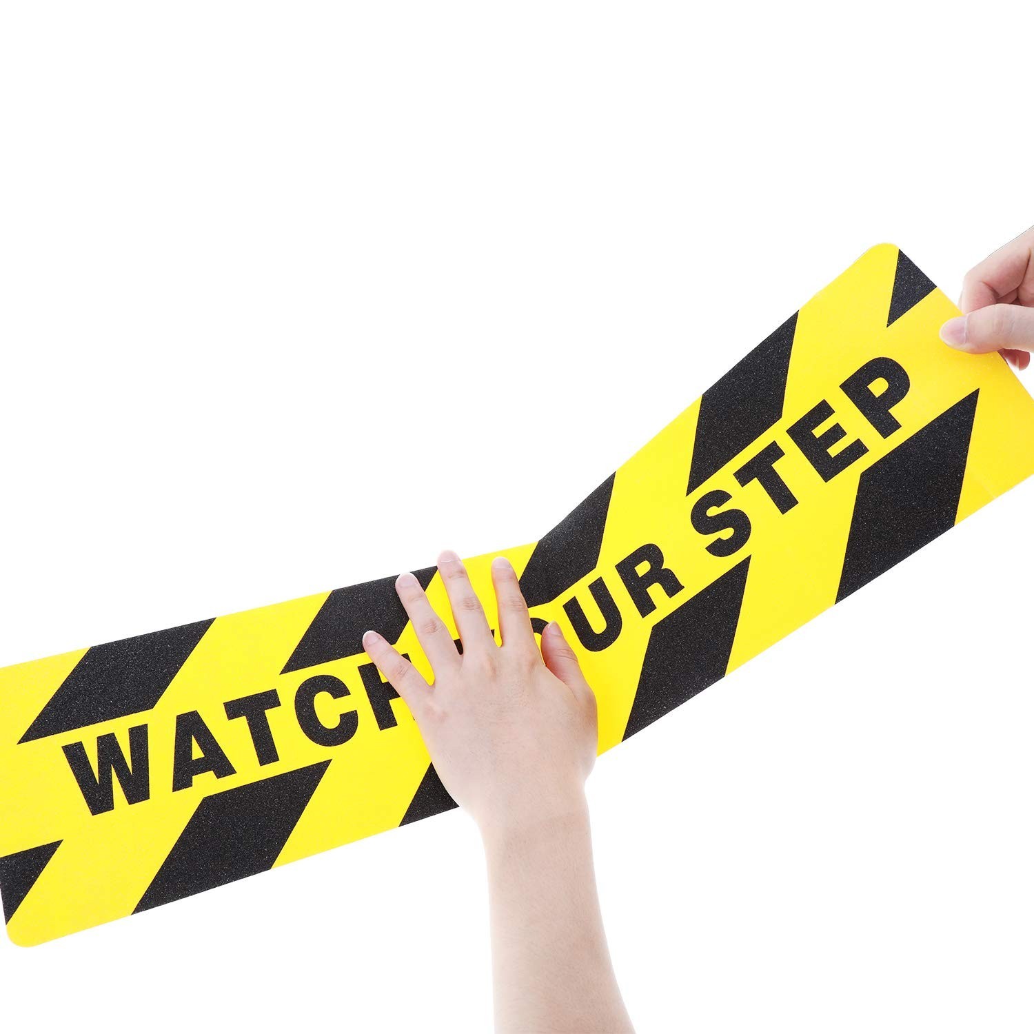 Pack 6×24 Inch Watch Your Step Floor Warning Stickers Anti Slip Adhesive Tape