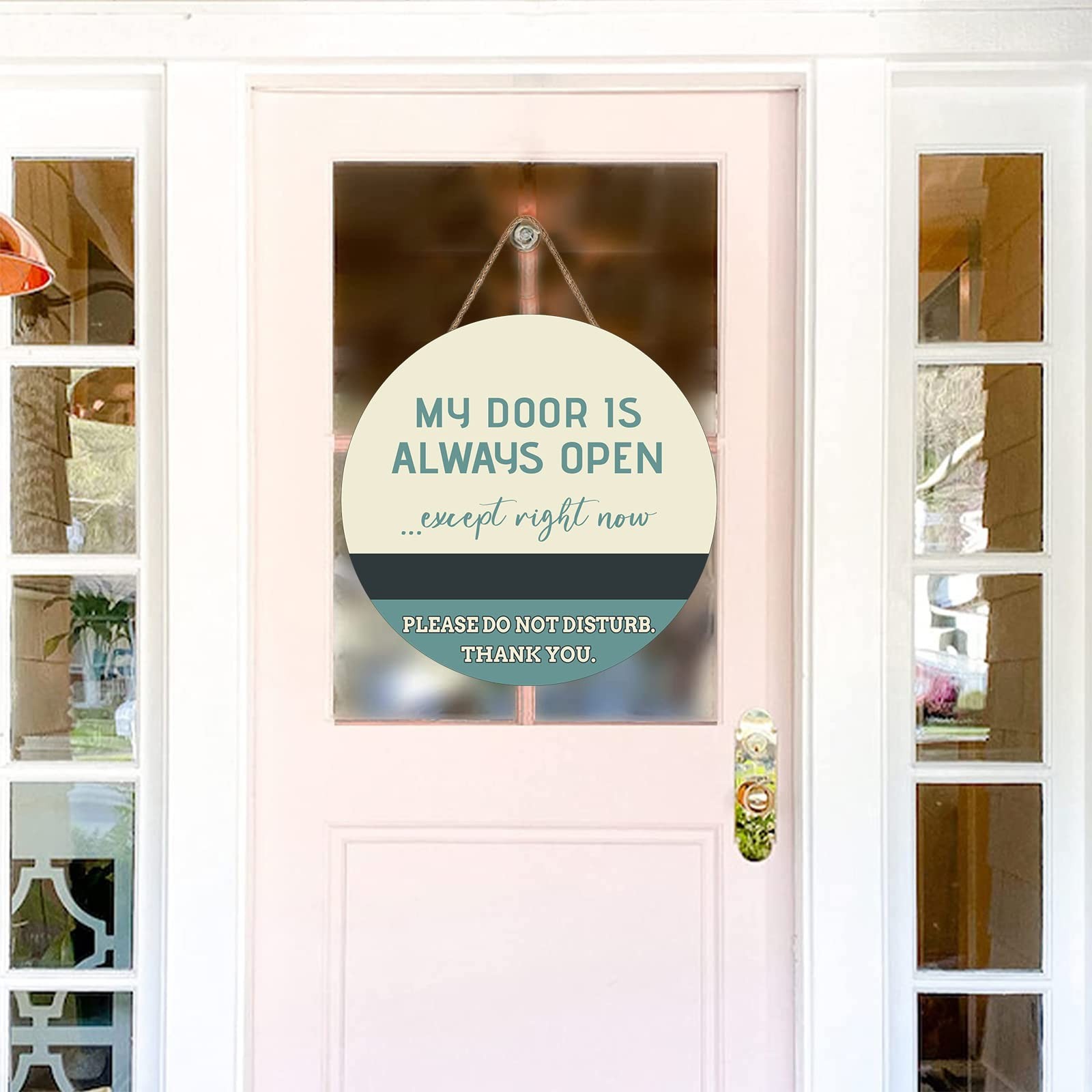 Do Not Disturb Door Hanger Sign Wood Meeting Office Room 12×12 Inch Welcome