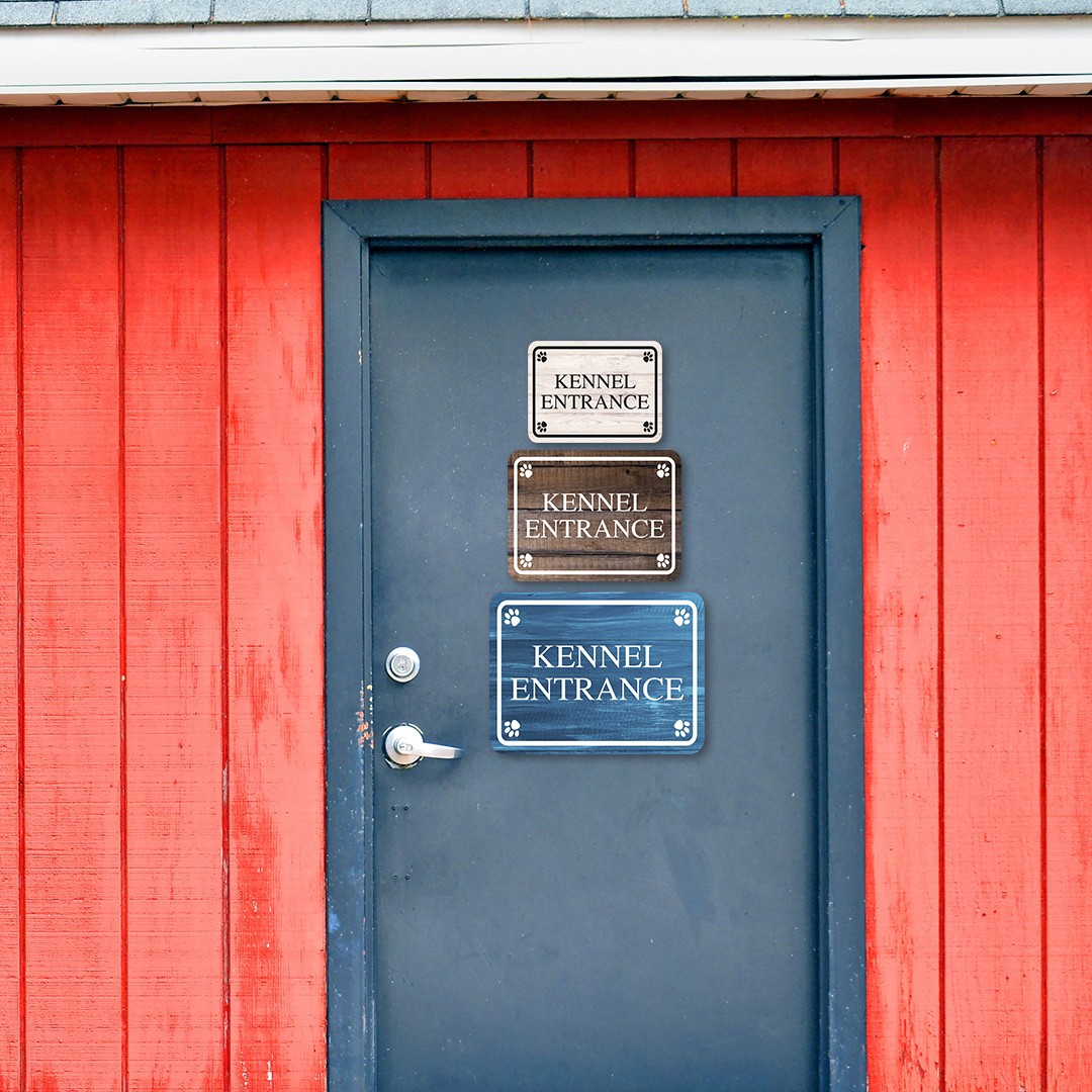 Classic Framed Plus Kennel Entrance Door or Wall Sign | Pet-friendly Signs