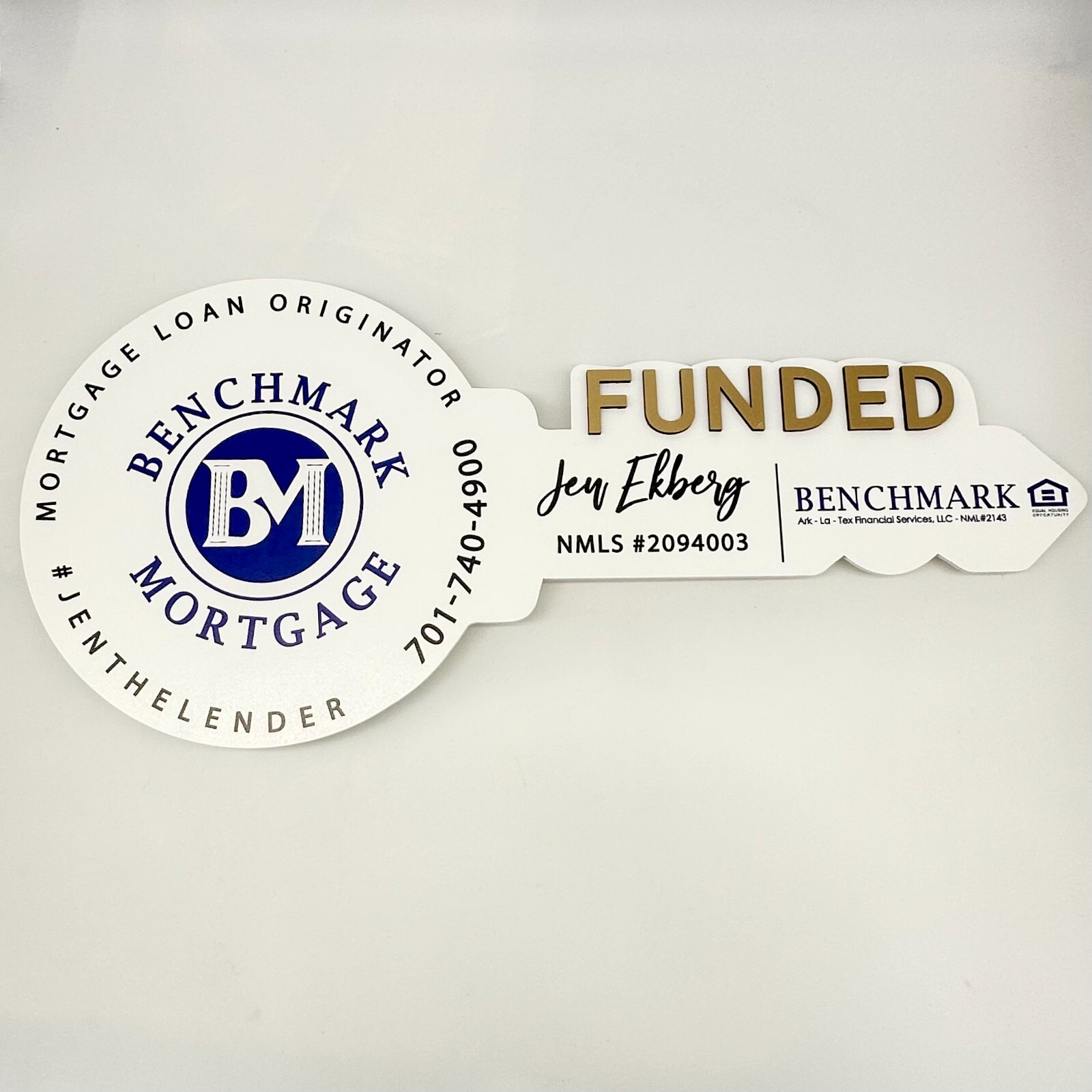 Funded Custom Round Key Sign Mortgage Company Real Estate Broker Logo Realtor