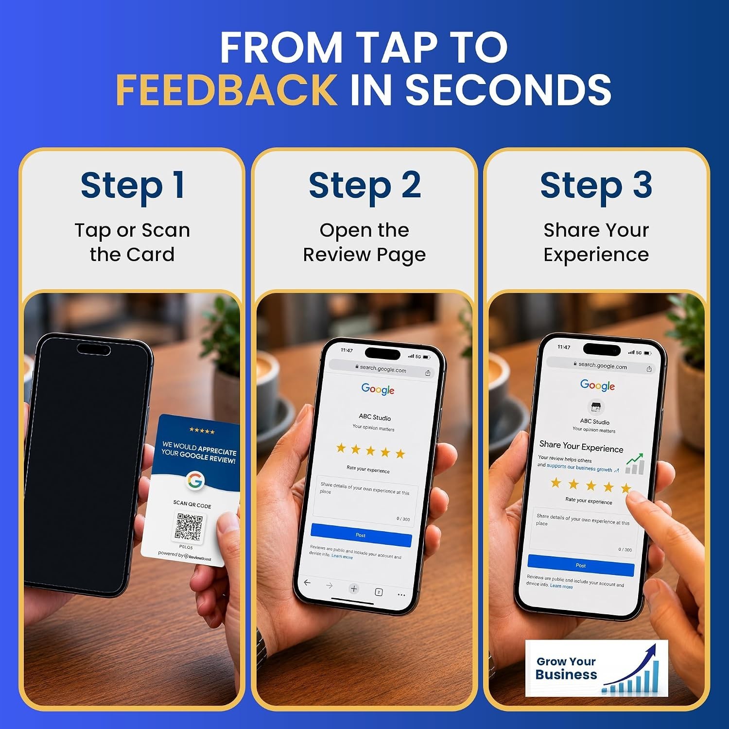 NEW ReviewBoost Google Review NFC Tap Cards QR Code 12 Pack w/ Software