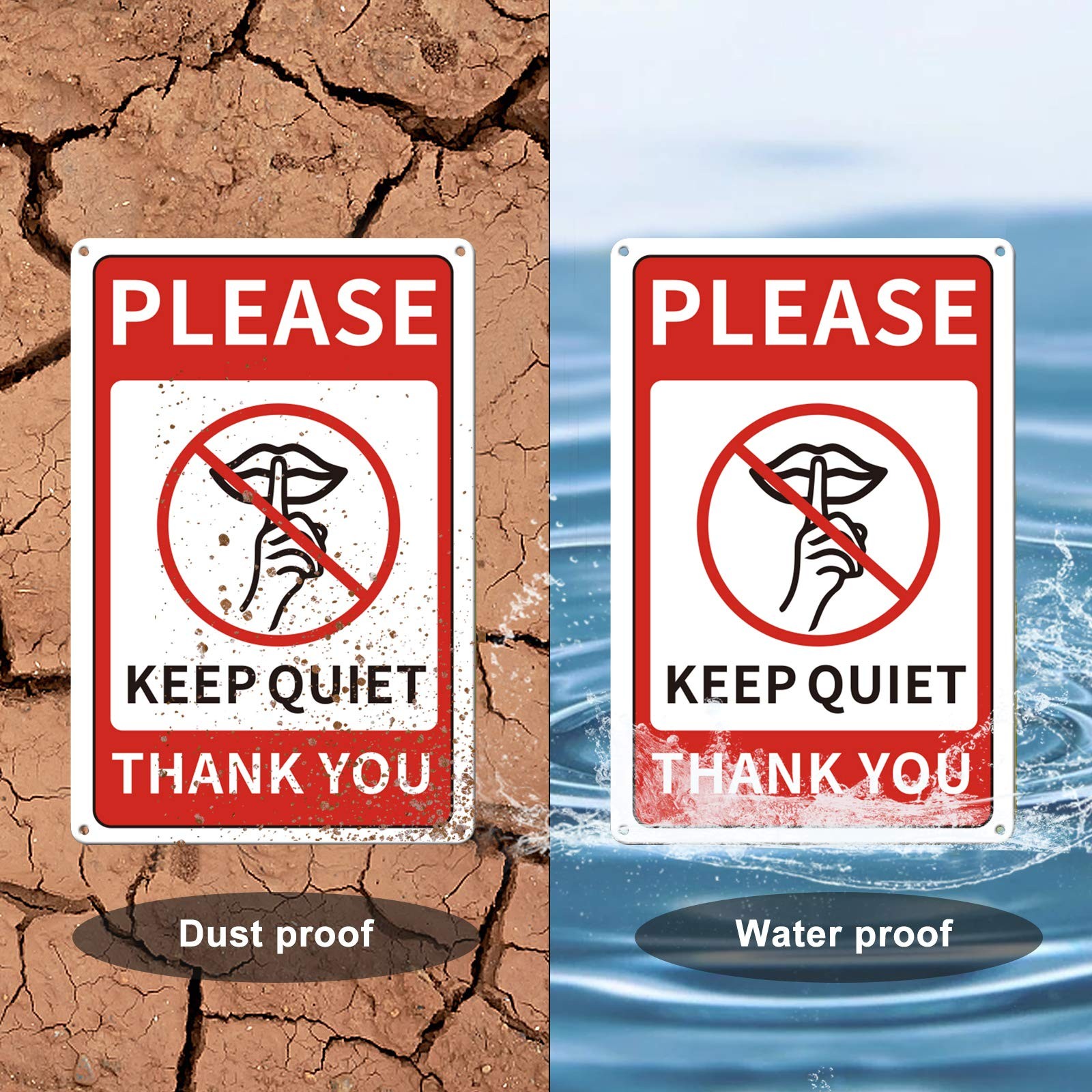8×12 Inch 35 Mil Aluminium Mute Sign Home Office Commercial UV Waterproof