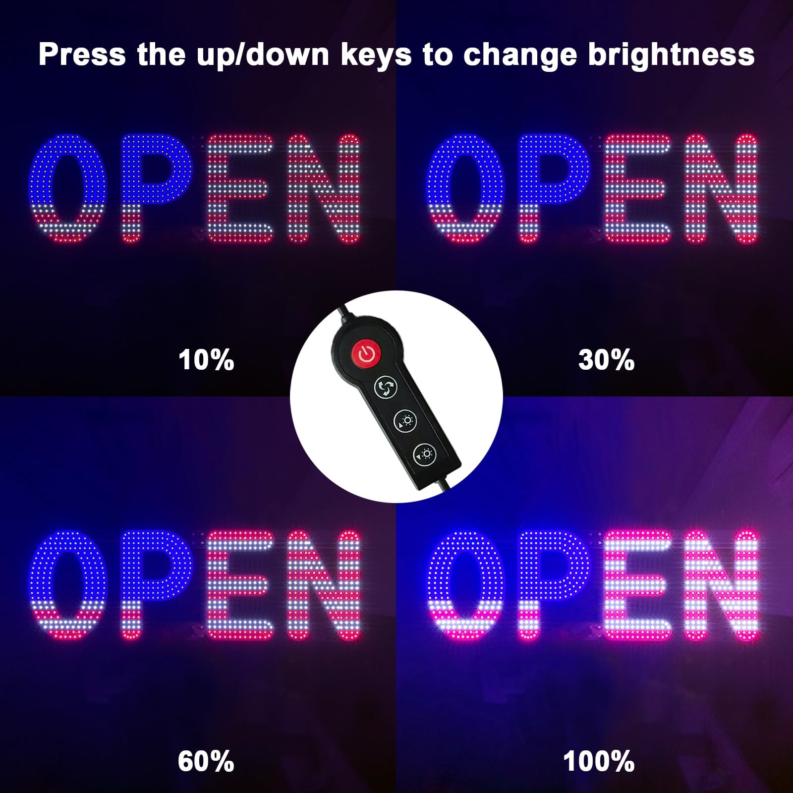 Azmdep 30X10 Open Sign Large Led Open Sign For Business Ultra Bright And
