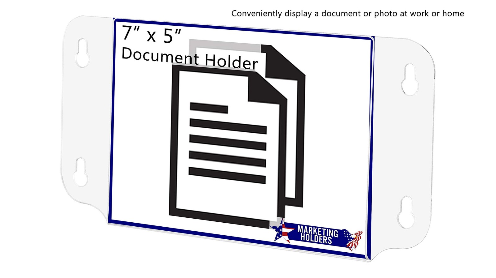 Window Mount Sign Holder Holds 7 x 5 Inch Daily Specials and Promotions clear