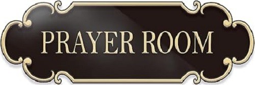 9×3 inch Prayer Room Sign Self Adhesive Doorplate for Offices Home