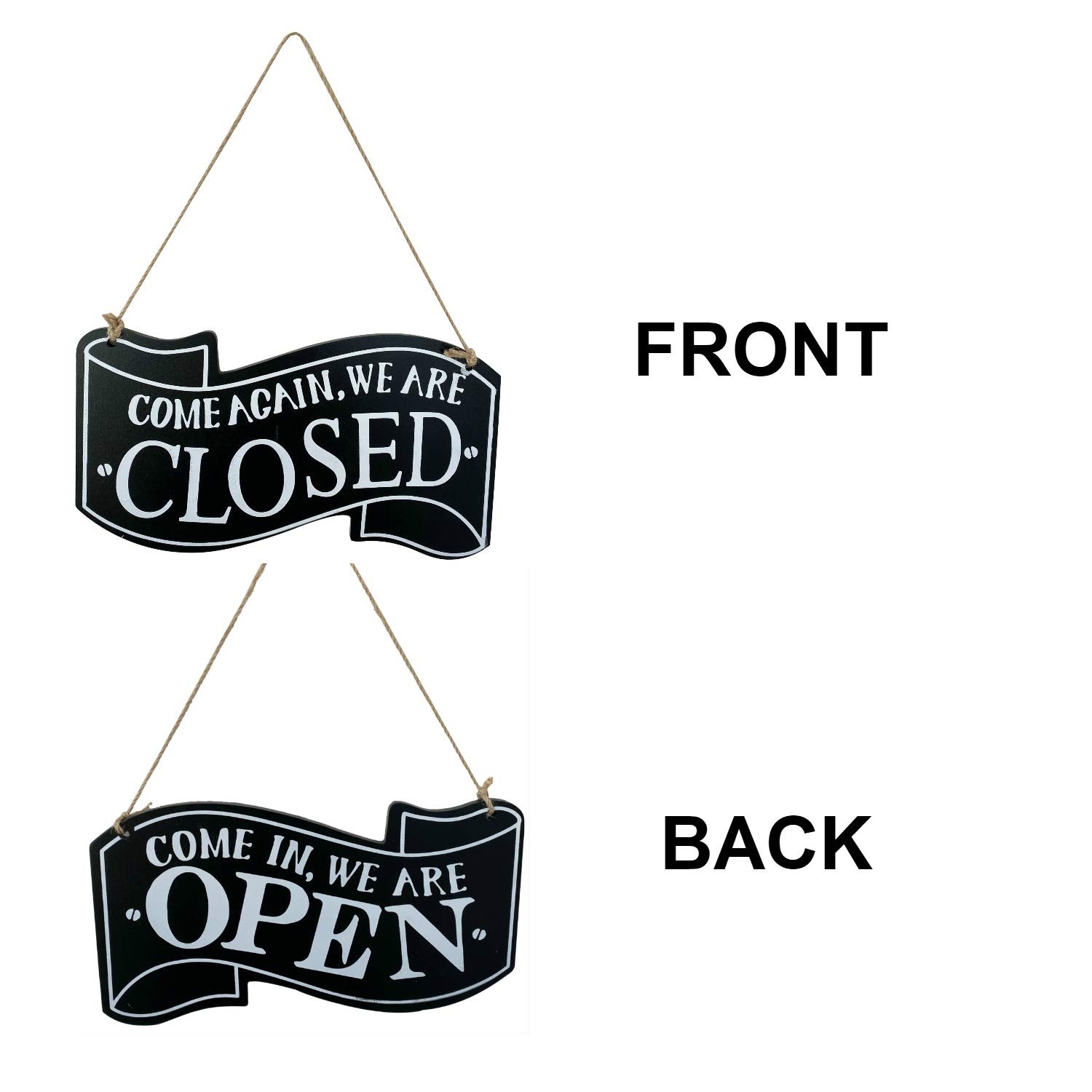 Business Sign Kits Wooden Double Sided Open and Closed and Changeable Letter Boa