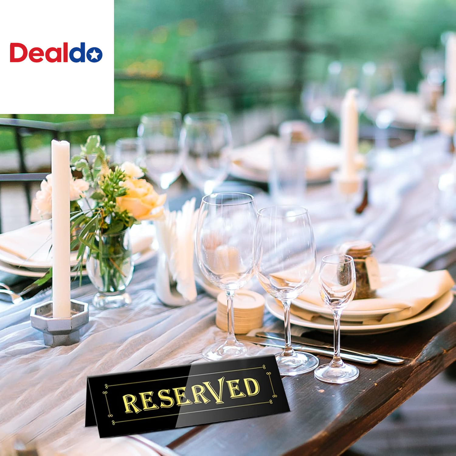 20PCS Acrylic Reserved Table Tent Signs, Reservation Seat Signs for Wedding, Res