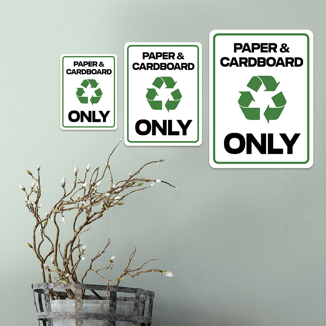 Portrait Round Plus Paper & Cardboard Only Wall or Door Sign