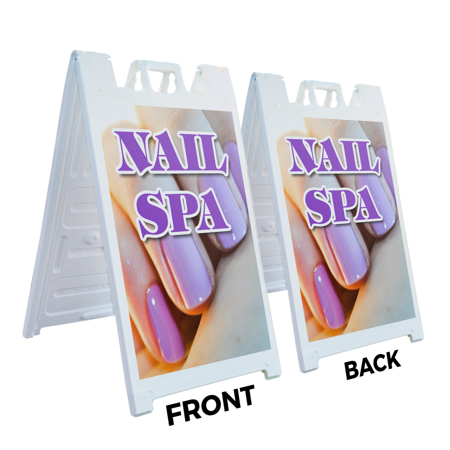 A-frame Sidewalk Nail Spa 24&Prime; x 36&Prime; Double Sided A-Frame Sidewalk Sign