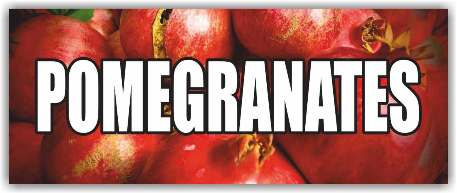 POMEGRANATES Advertising Banner Vinyl Sign Fruits Vegetables Berries Farm