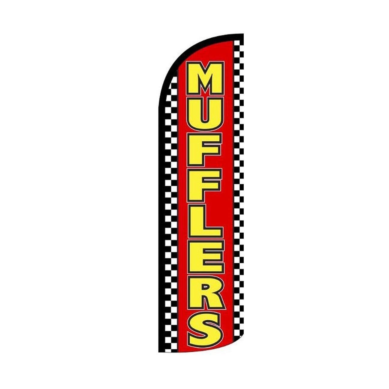 Mufflers Swooper Flutter Feather Flag | 3ft W x 11.5ft Tall