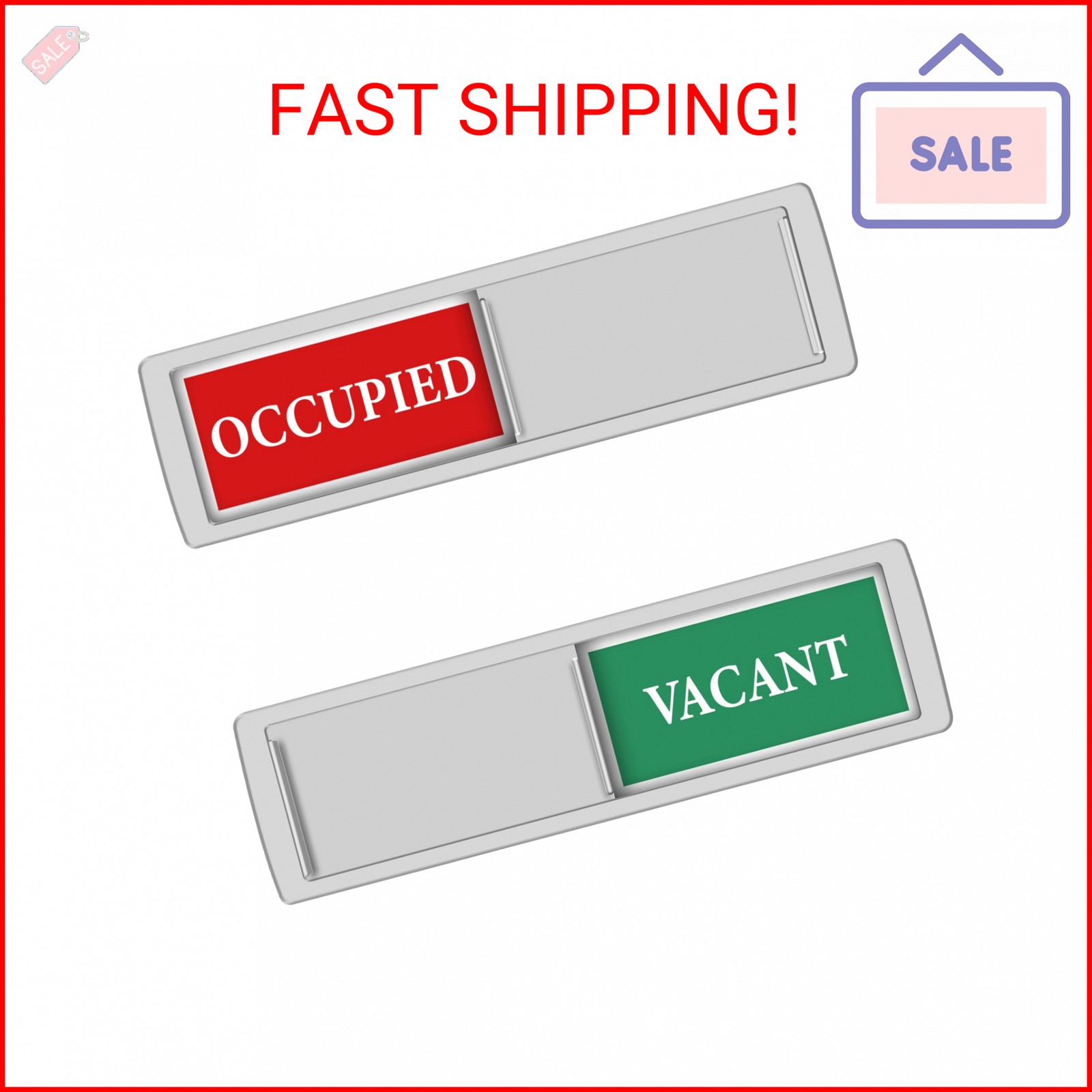 Privacy Sign – Vacant Occupied Sign for Home Bathroom Office Restroom Conference