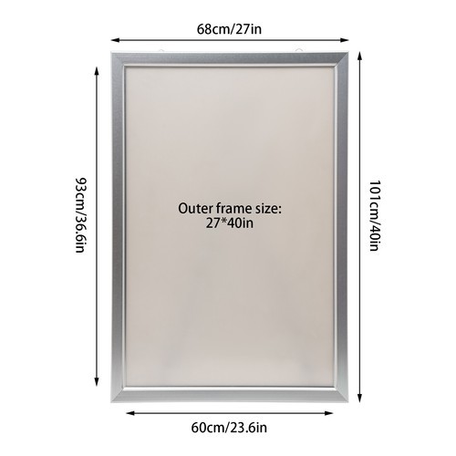 24&Prime;x33&Prime;/24&Prime;X36&Prime;, 27&Prime; x 40&Prime; LED Backlit Movie Poster Art Picture Frame Light Box