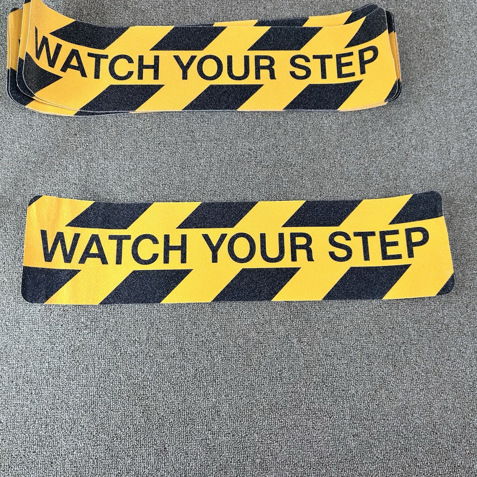 8 Pk 6&Prime; x 24&Prime; Watch Your Step Floor Tape Anti Slip Warning Sign Adhesive Sticker