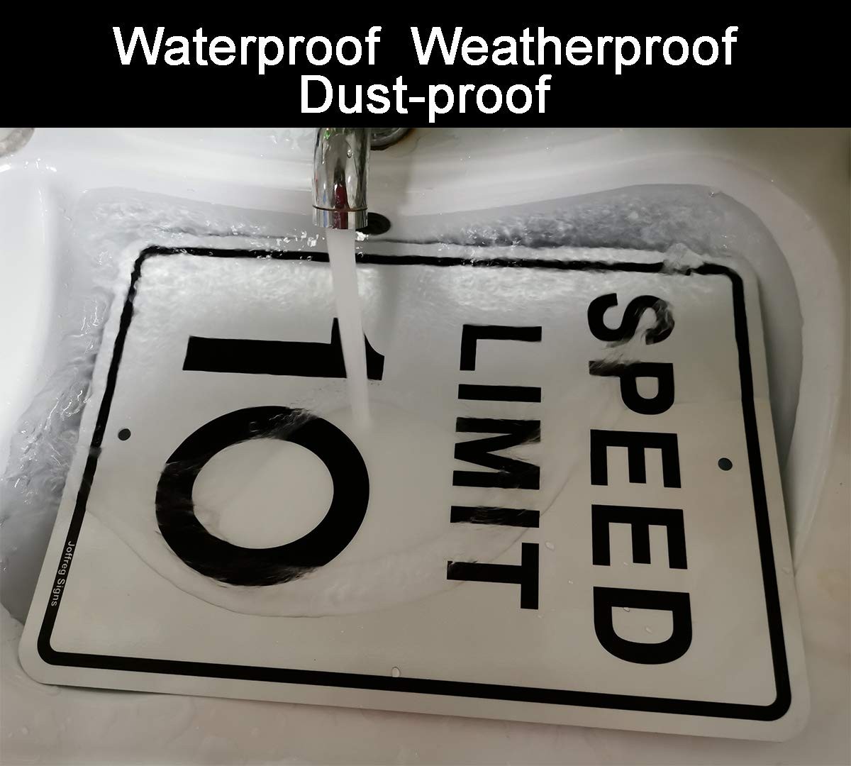 17×12 Inch Speed Limit 10 MPH Reflective Aluminum Safety Road Sign 2 PCS