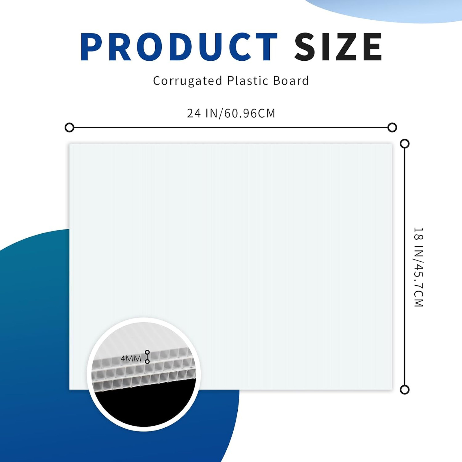 20 Pack Yard Signs Large 18×24 Inches Corrugated Plastic Boards for Garage Sale