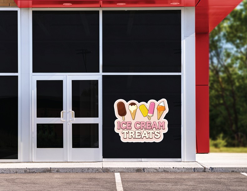 ICE CREAM TREATS Concession Decal sign cart trailer stand sticker equipment