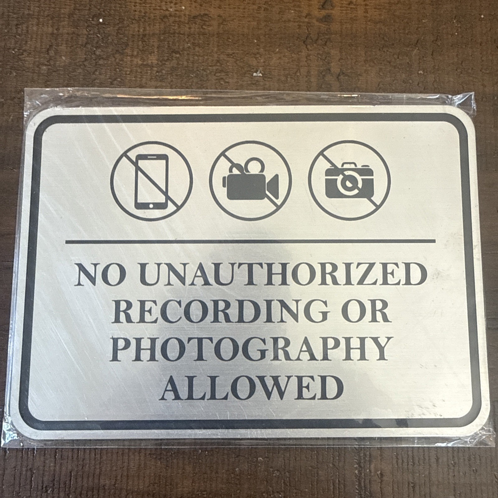 2 Pack Classic Framed No Unauthorized Recording or Photography Allowed 5&Prime; X 7&Prime;