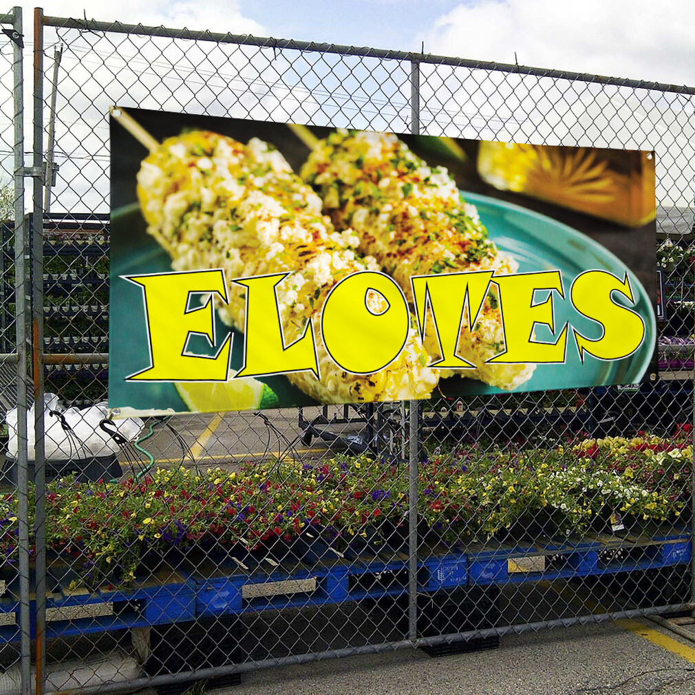 Vinyl Banner Multiple Sizes Elotes Outdoor Advertising Printing Outdoor