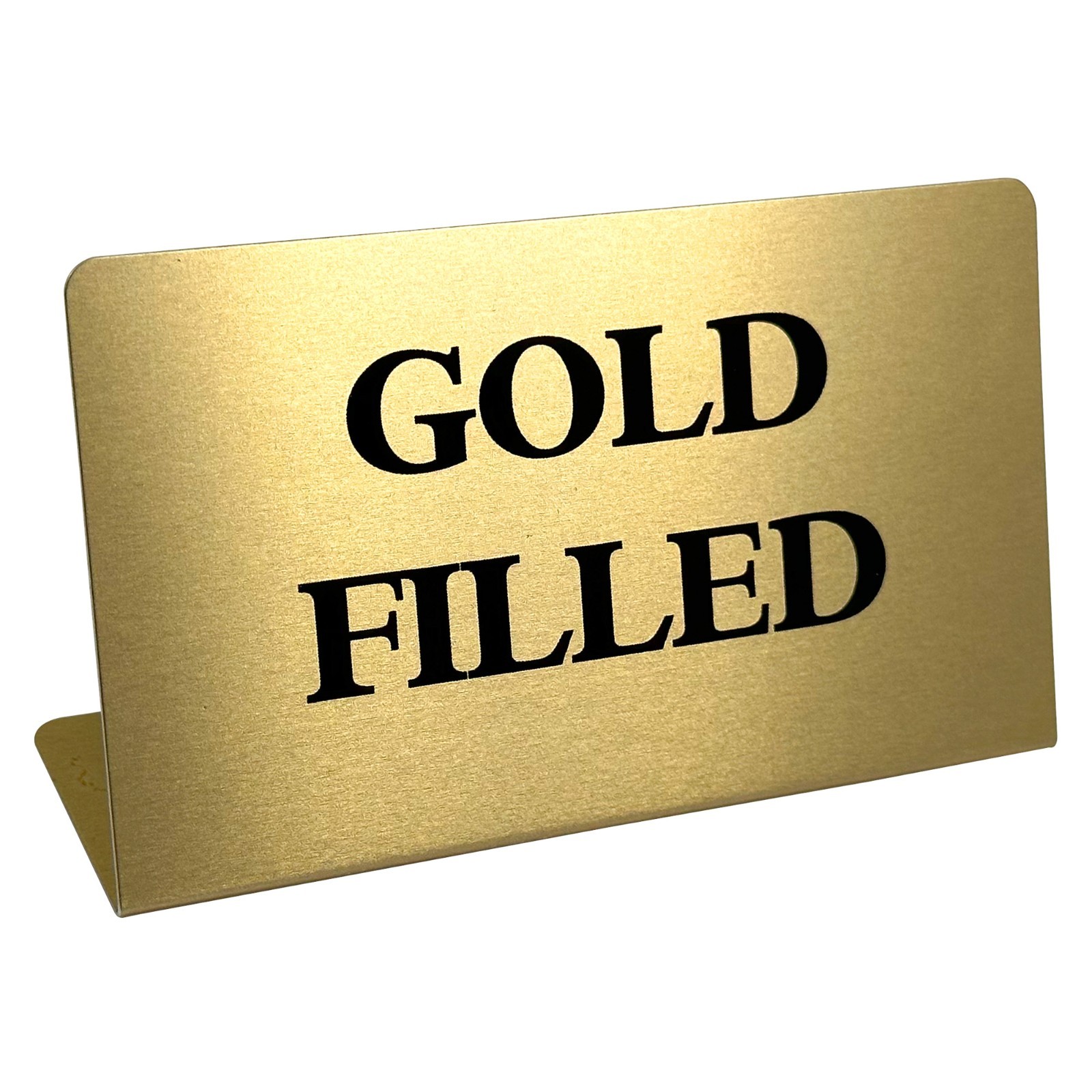 CuteBox Company Metal Display Sign for Jewelry, Retail, Showcases, and more.