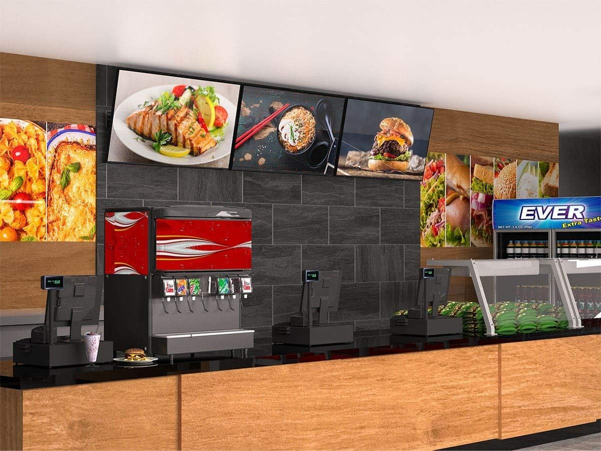 3X1 Menu Board Wall Mount for Screens between 32In to 65In, Adjustable Tilt, Max