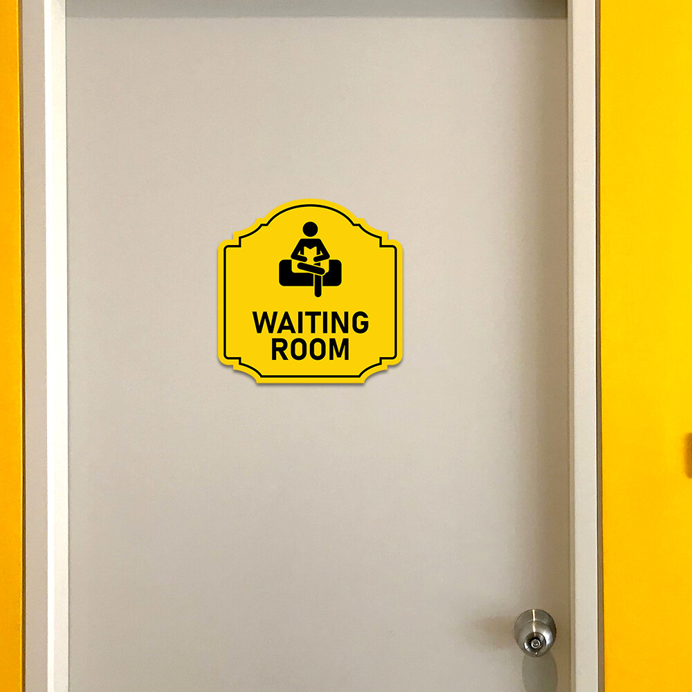 Heritage Plus Waiting Room Wall or Door Sign | Workplace Business Signage