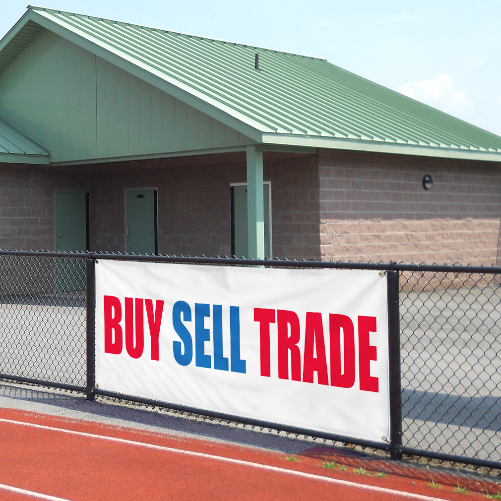 Vinyl Banner Multiple Sizes Buy Sell Trade Promotion Business Trade Shows