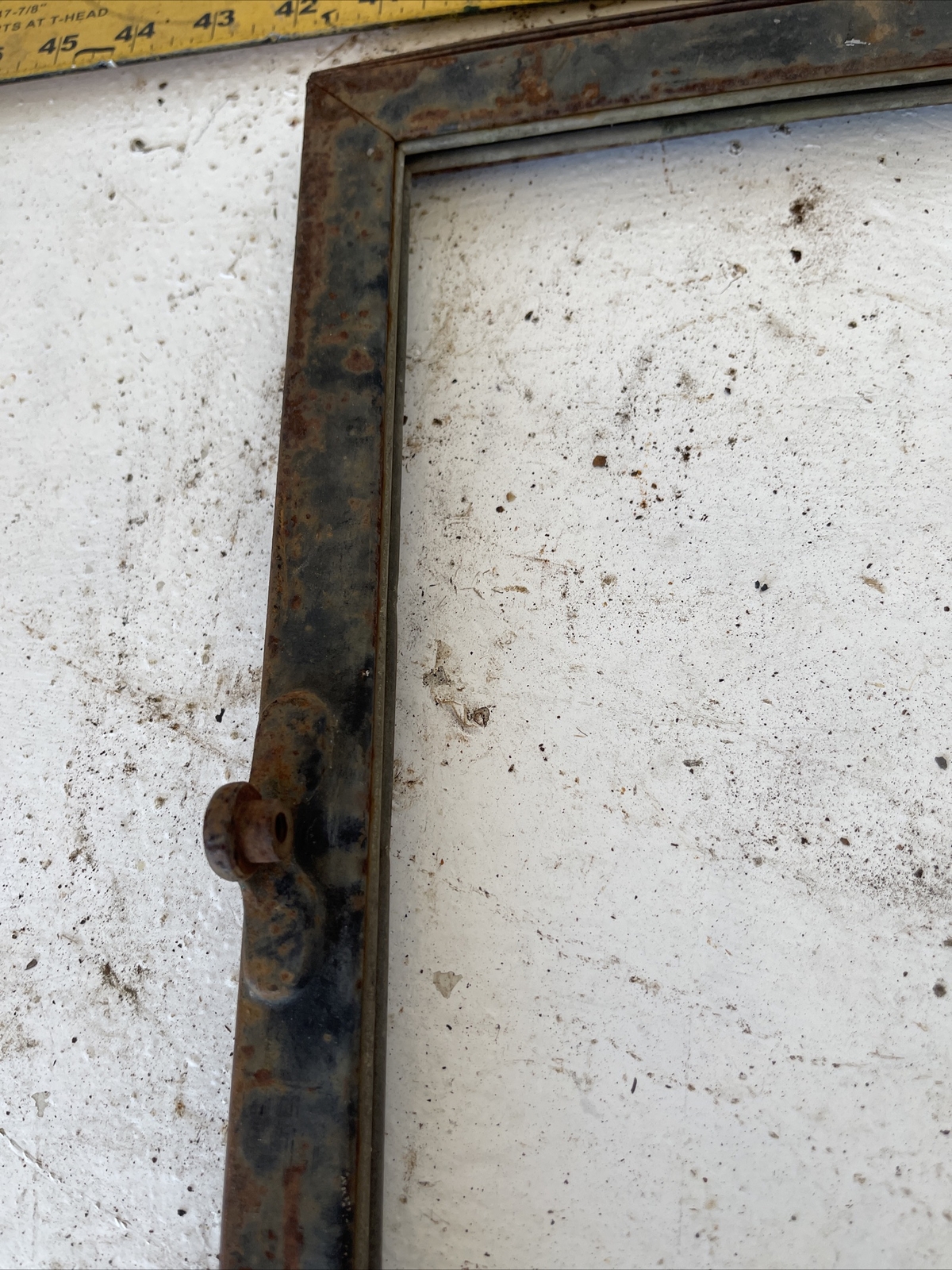 Vintage Windshield Frame with Hinge & Handles 41&Prime; x 9.5&Prime;