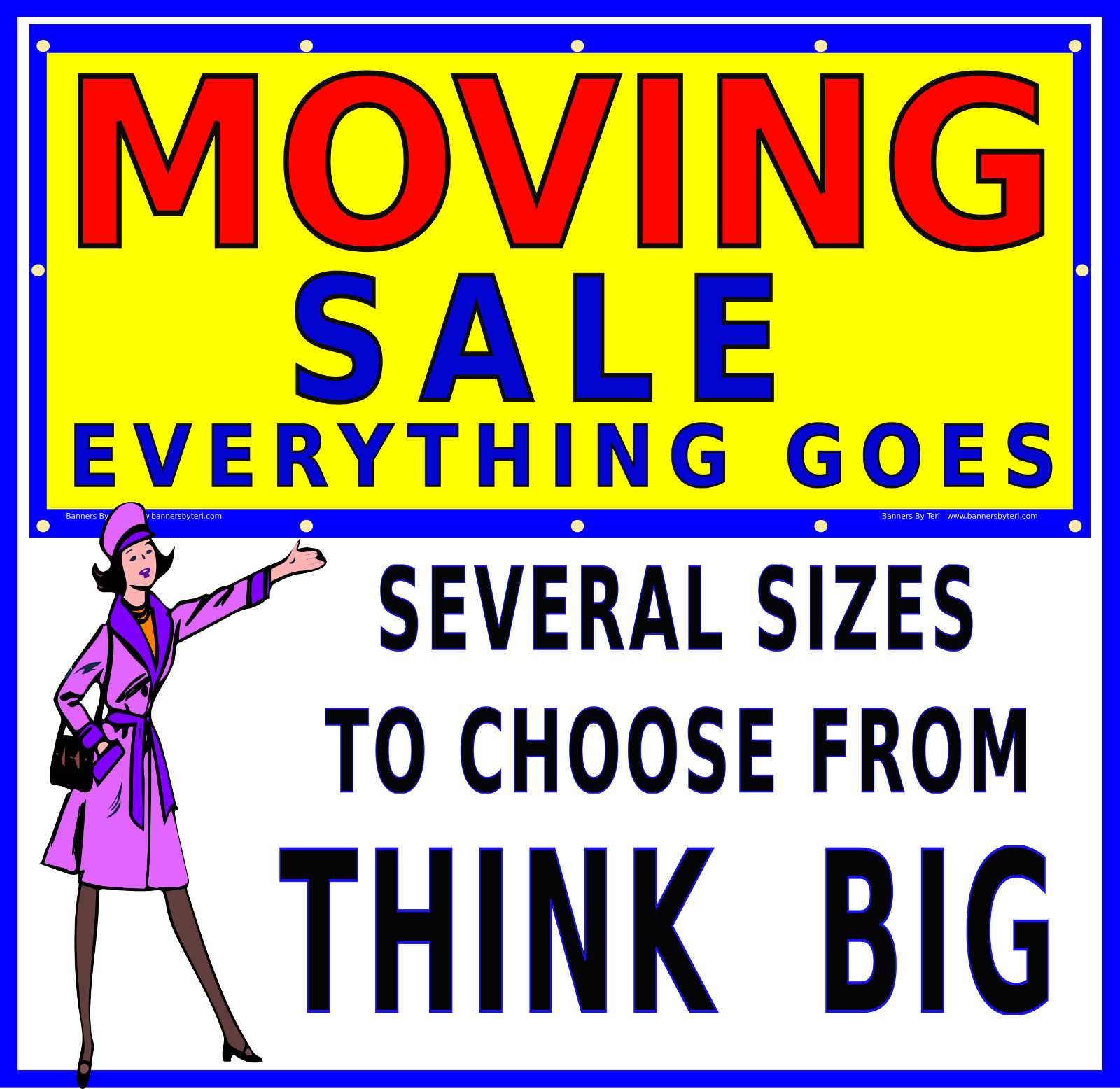 MOVING SALE EVERYTHING GOES – VINYL Banner Signs – Rugged – FAST SHIPPING – USA