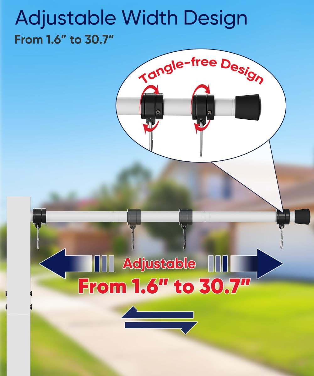 7FT Adjustable Real Estate Sign Post – Windproof Yard Holder for Open Houses