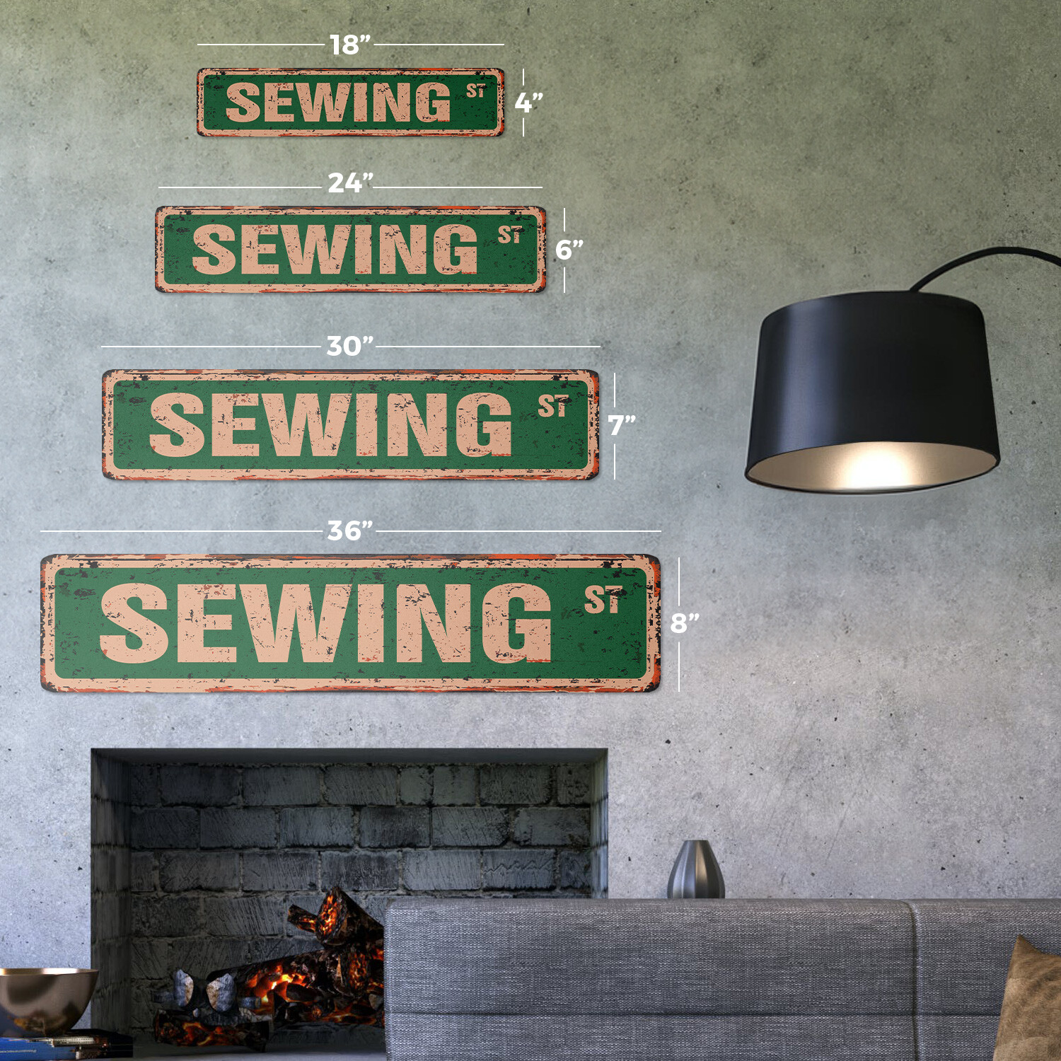 SEWING Vintage Street Sign circle club patterns sew book| Indoor/Outdoor