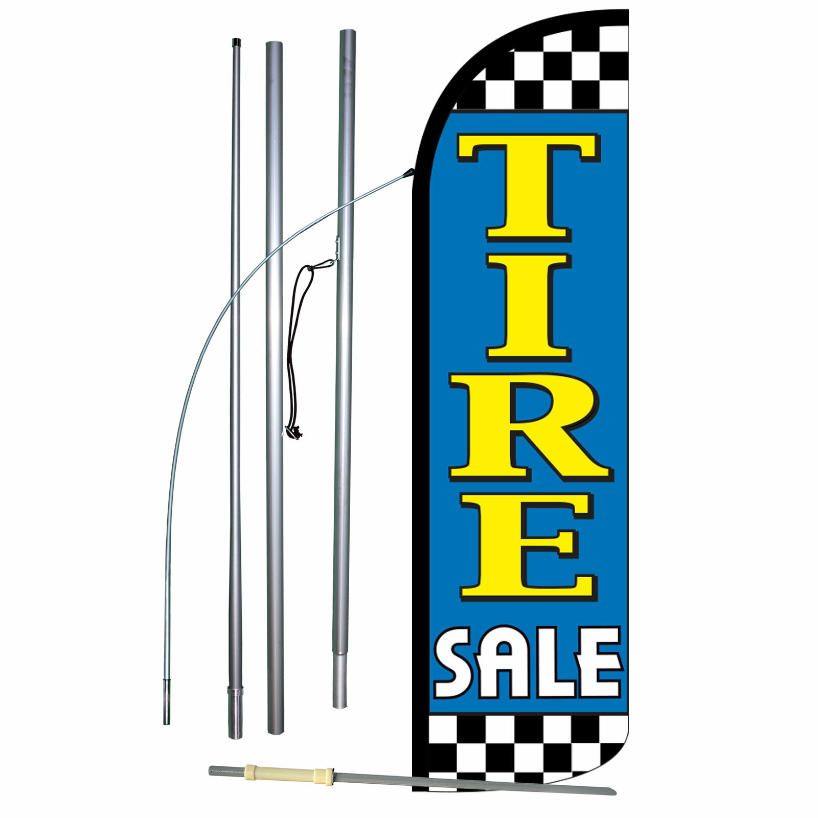 Tire Sale Flag Flutter Feather Banner Swooper Extra Wide Windless Bundle Kit