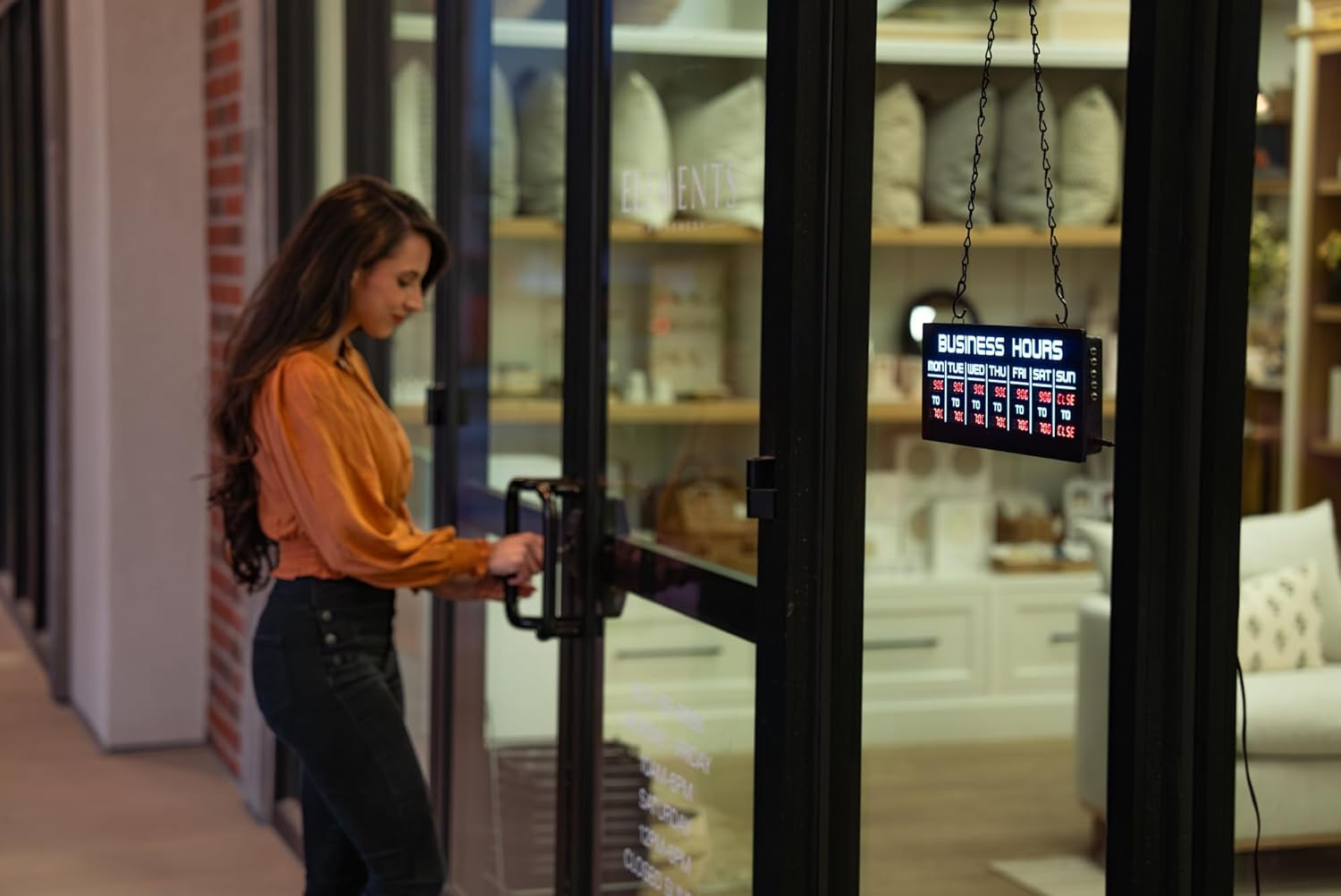Digital Business Hours Sign by – Electronic Programmable Hours of Operation Sig