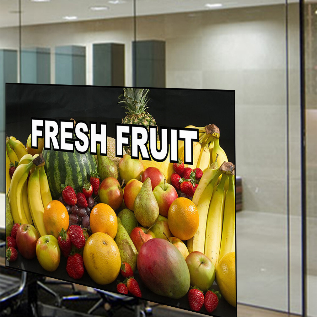 Decal Stickers Fresh Fruit Food and Drink Vinyl Store Sign Label Business