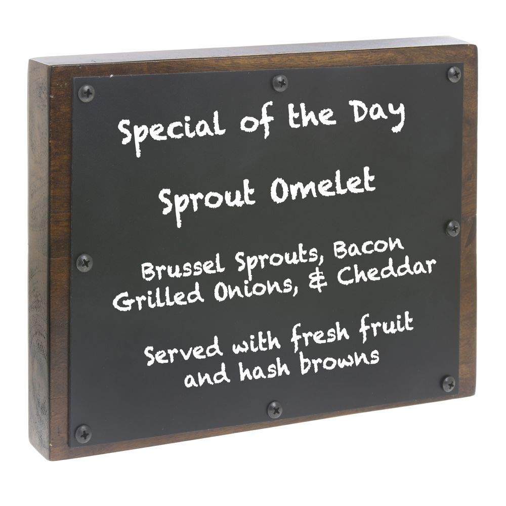 HUBERT® Chalkboard Sign Mango Wood Block – 11&Prime;L x 1 3/4&Prime;W x 8 1/2&Prime;H