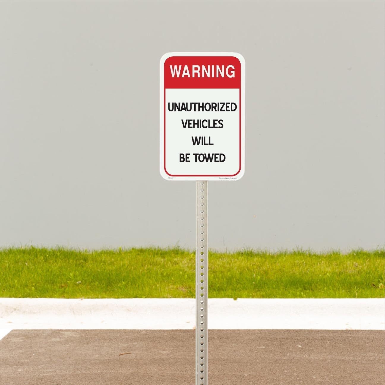 Warning Unauthorized Vehicles Will Be Towed | Parking Sign | 12&Prime;W x 18&Prime;H