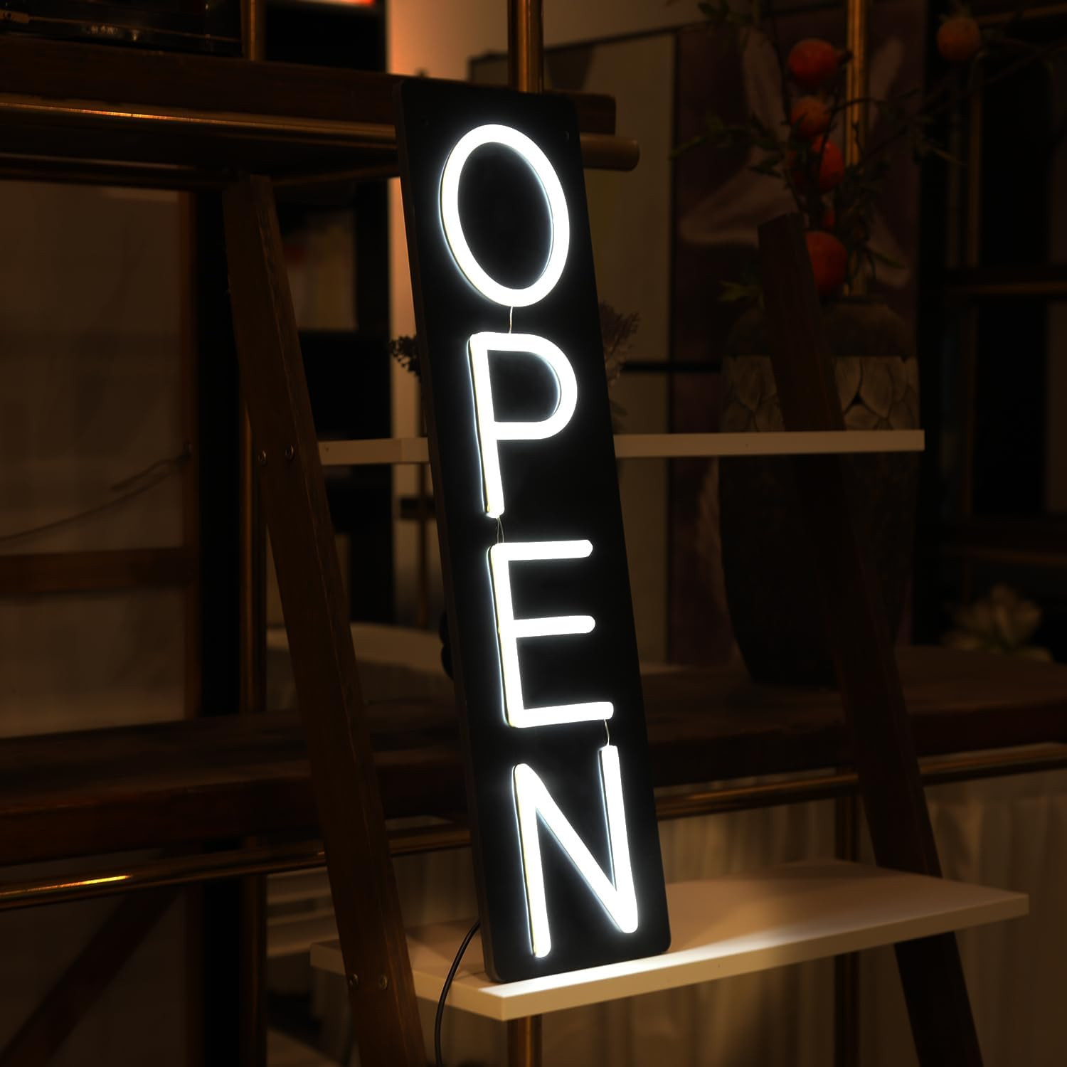Open Signs for Business 12V/2A Ultra Bright LED Neon Open Sign 16 Inch Lighted O